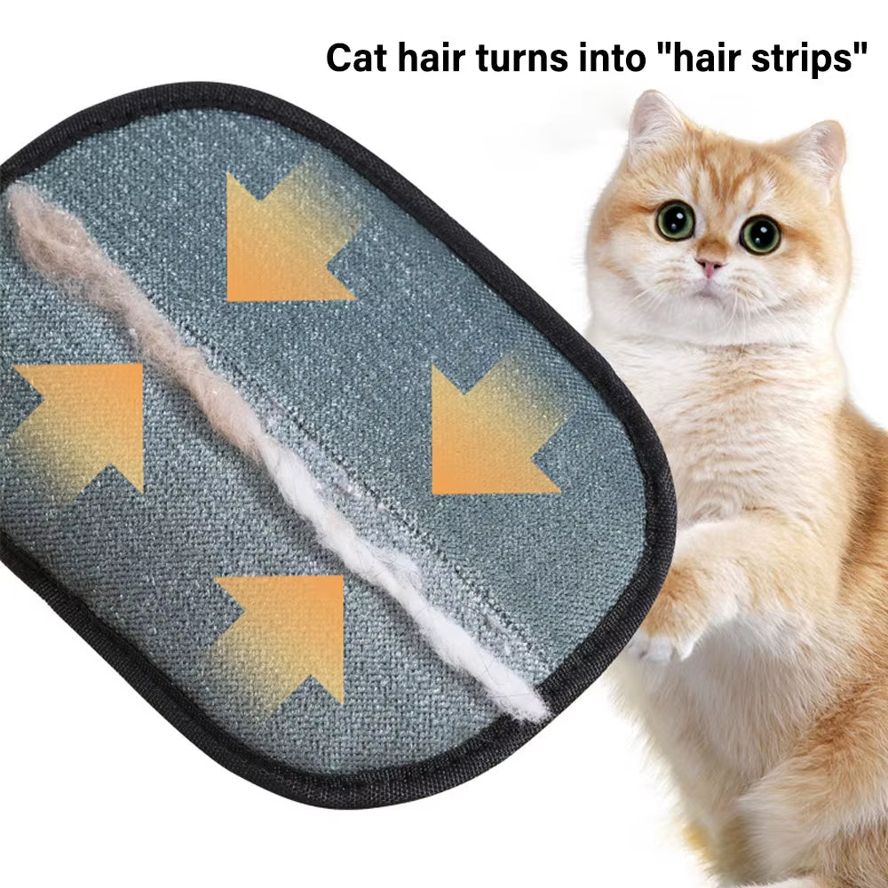 Effortlessly Remove Pet Hair with Our Reusable Double-Sided Grooming Gloves - Perfect for Carpets and Home Cleaning!