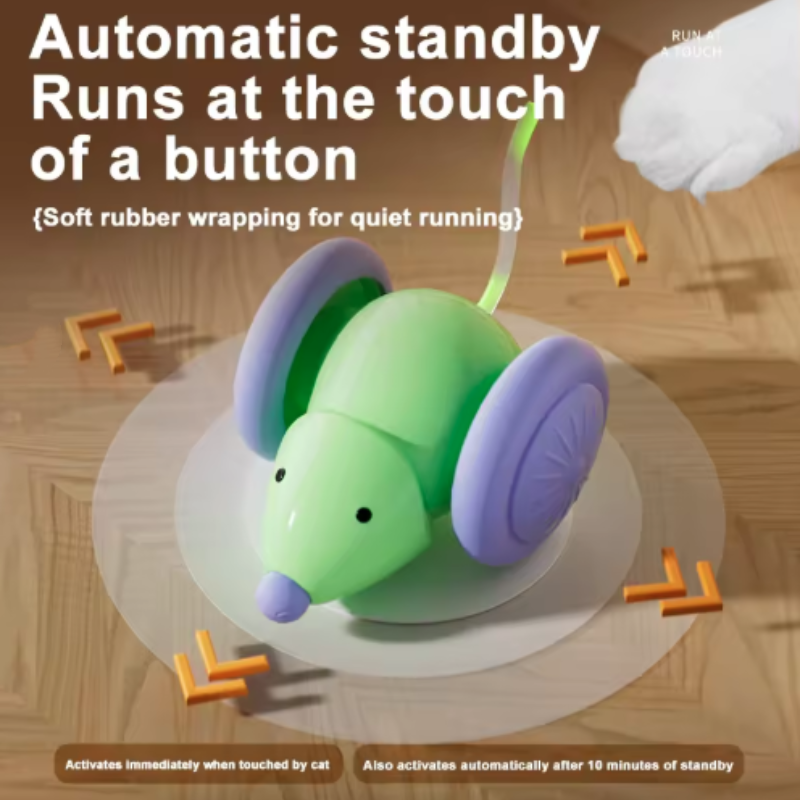 Electric Mouse Car Interactive Cat Toy