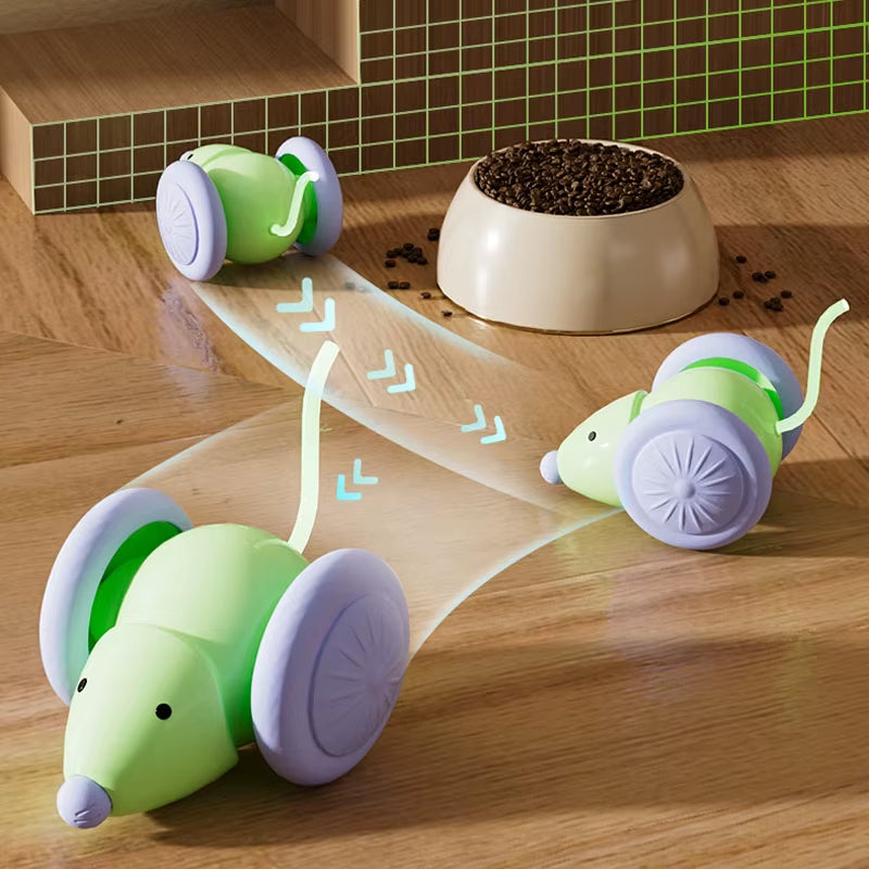 Hot Cat Toys New Product Pet Toys Self-Satisfied Mouse Car Laser Teasing Cat Stick Cat Toys Teasing Cat Toys Sports Car