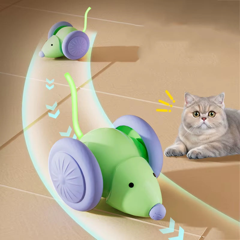 Hot Cat Toys New Product Pet Toys Self-Satisfied Mouse Car Laser Teasing Cat Stick Cat Toys Teasing Cat Toys Sports Car